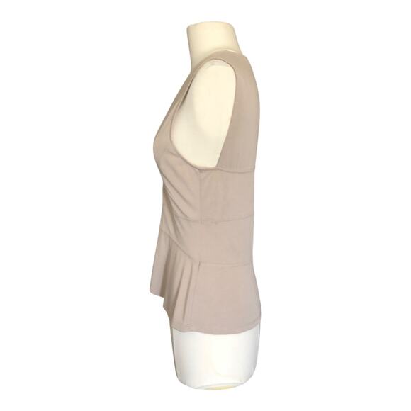 BCBGMAXAZRIA Amma Peplum Top V-neck Sleeveless Stretch Blouse Women's XXS - Picture 6 of 10